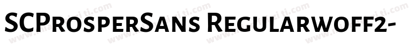 SCProsperSans Regularwoff2字体转换